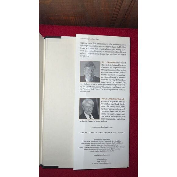 Double Signed 1st Edition Empty Mansions Book by Bill Dedman & Paul Clark Newell - Picture 11 of 16